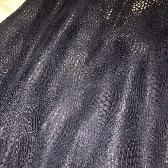 DAVID LERNER new Scalloped Lace Mini Dress DARK NAVY NWT Women's S - Picture 5 of 16